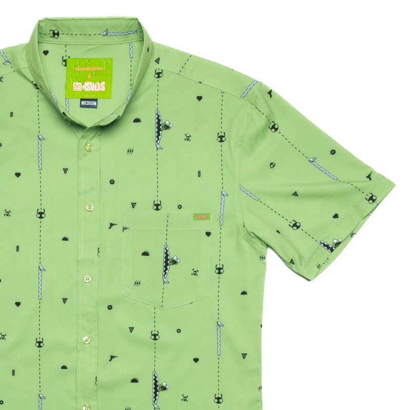 RSVLTS G Information Retrieval Unit KUNUFLEX Short Sleeve Shirt in Green — front view
