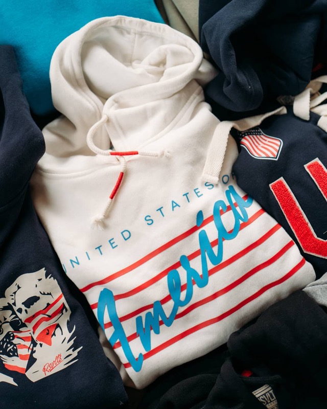 RSVLTS Retro ’96 Performance Hoodie in Blue — detail 2