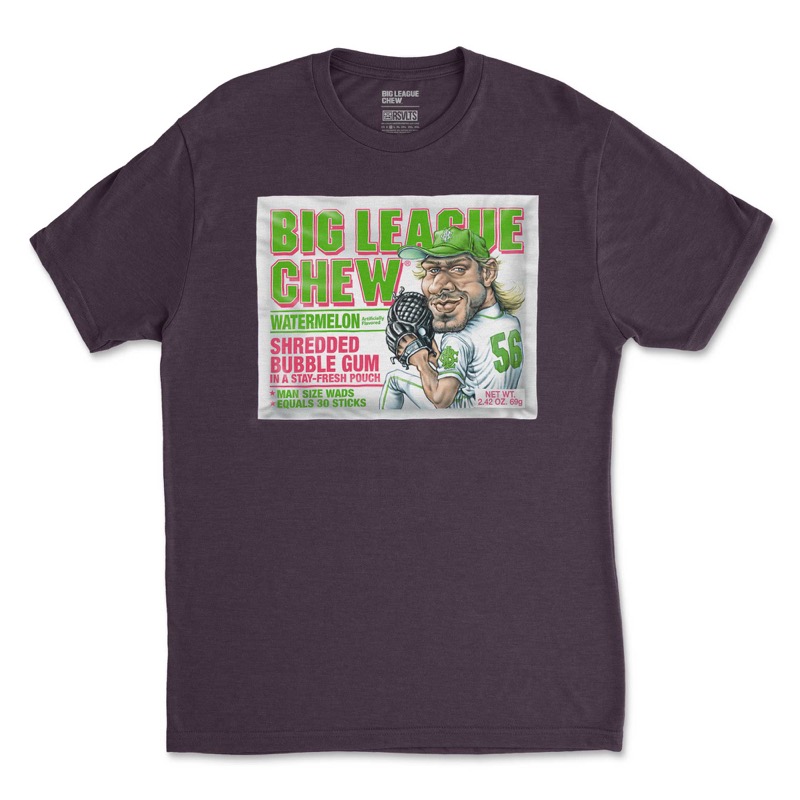 RSVLTS Watermelon Pitcher Crewneck Tee in Purple — front view