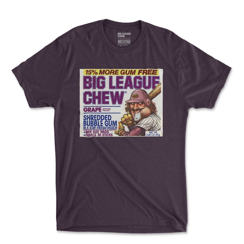 RSVLTS Vintage Grape Crewneck Tee in Purple — front view