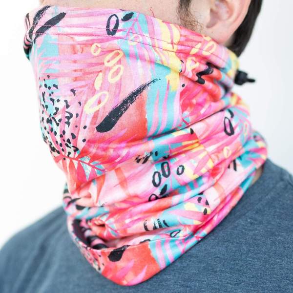 RSVLTS La Croy neck Mask in Red — front view