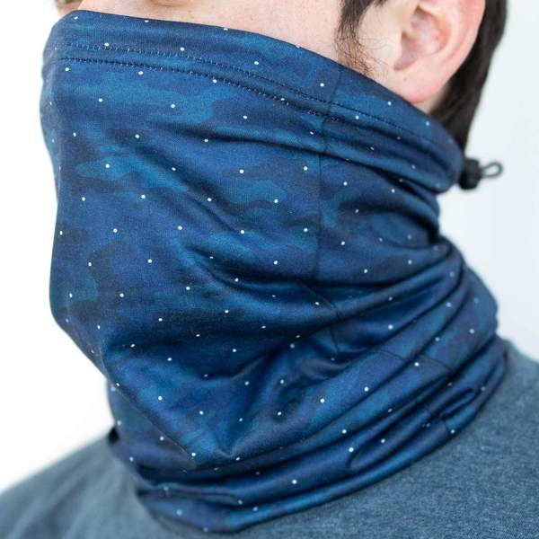 RSVLTS The Rough Rider neck Mask in Blue — front view