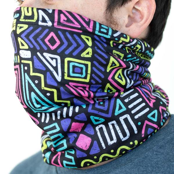 RSVLTS Party At Olmec’s neck Mask in Purple — front view