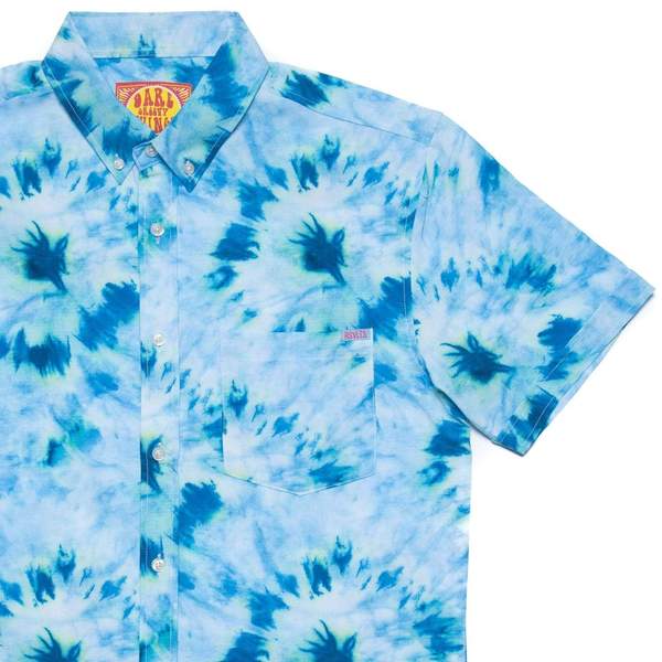 RSVLTS Sapphire Moonbeam KUNUFLEX Short Sleeve Shirt in Blue — front view
