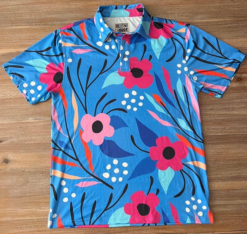 RSVLTS Homer’s Muumuu All-Day Polo in Blue — front view
