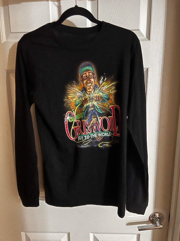 RSVLTS Joy To The World – Variant Art Crewneck Tee in Black — front view