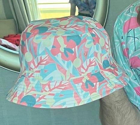 RSVLTS Bayshore Coral Bucket Hat in Multicolor — front view