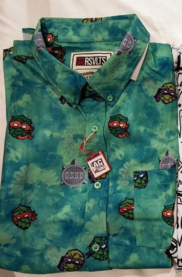 RSVLTS Ninja Hops KUNUFLEX Short Sleeve Shirt in Green — front view