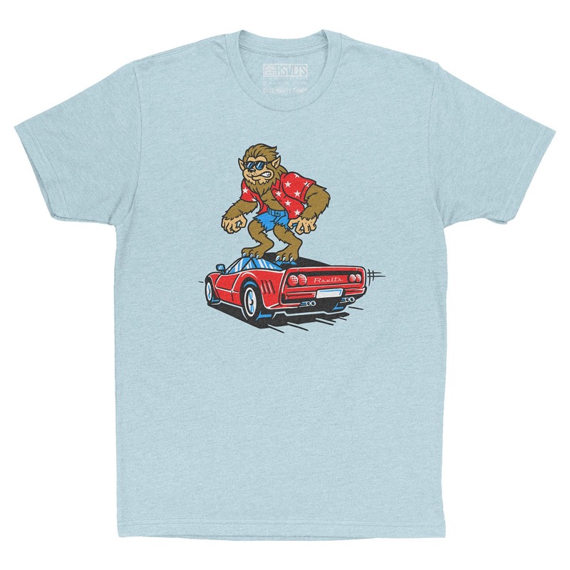 RSVLTS Car Surf Crewneck Tee — front view