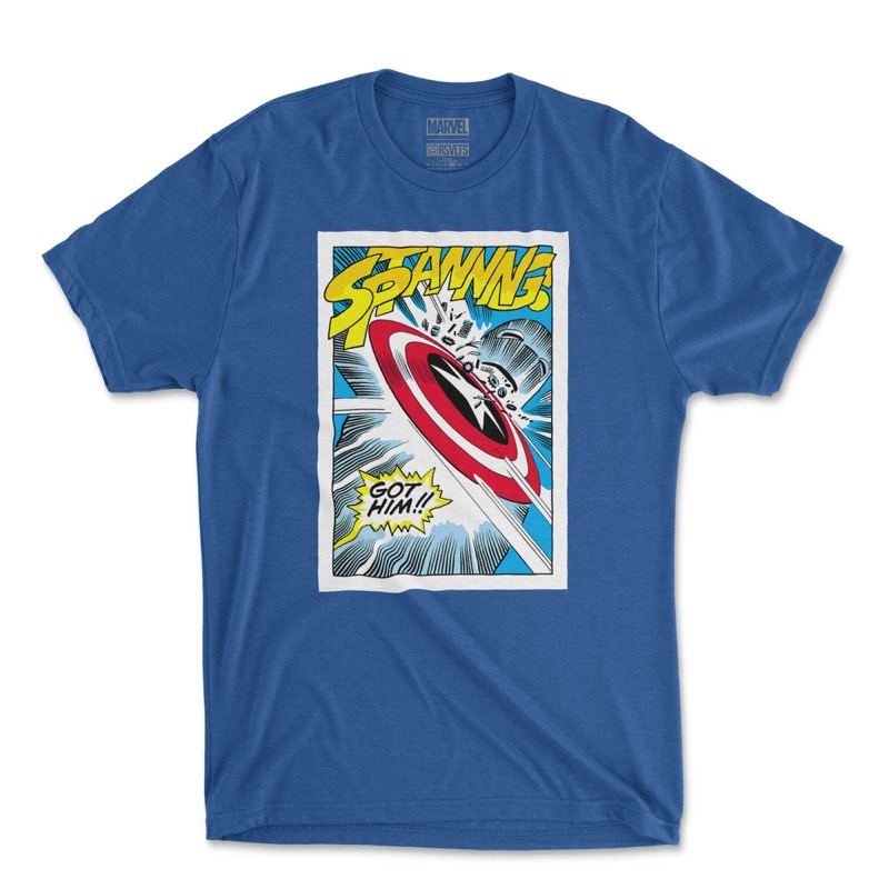 RSVLTS Indestructible Crewneck Tee in Blue — front view