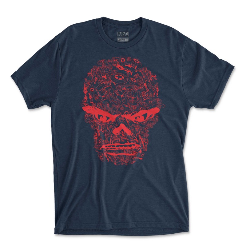 RSVLTS The Red Menace Crewneck Tee in Blue — front view