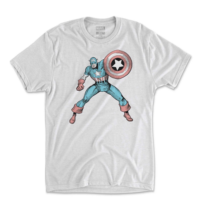 RSVLTS American Hero Crewneck Tee in White — front view