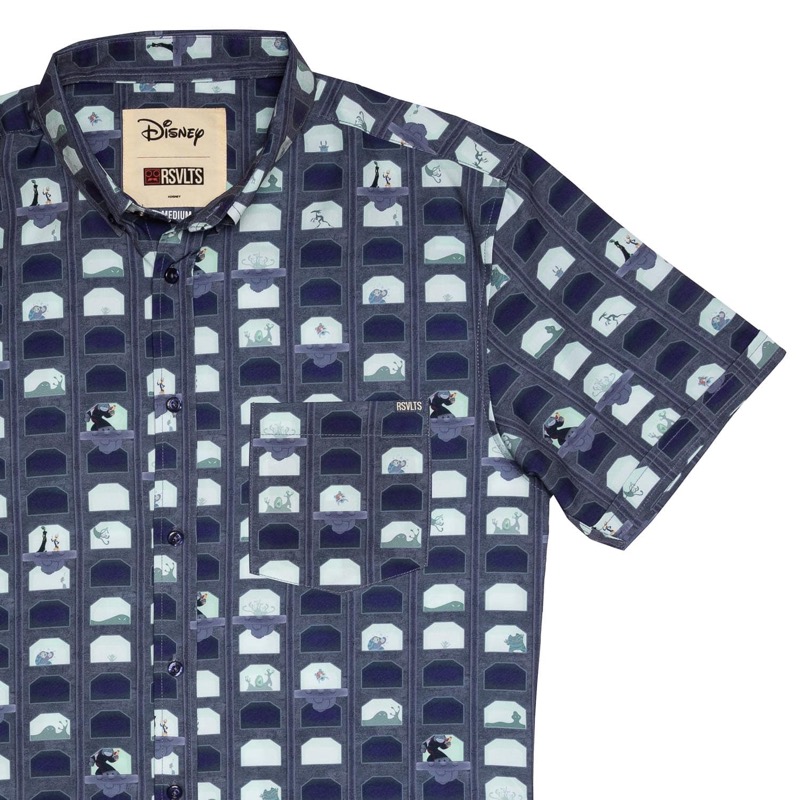 RSVLTS Experiment 626 KUNUFLEX Short Sleeve Shirt in Gray — front view