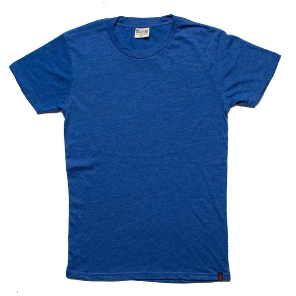 RSVLTS The World’s Most Comfortable T-Shirt Crewneck Tee in Heather Royal Blue — detail 6