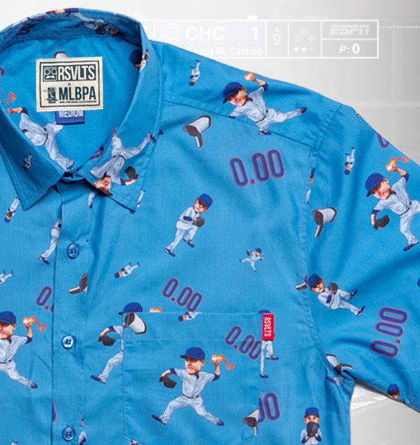 RSVLTS The Closer KUNUFLEX Short Sleeve Shirt in Blue — front view