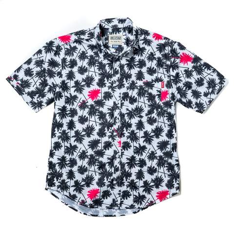 RSVLTS Beverly Chills KUNUFLEX Short Sleeve Shirt in White — front view