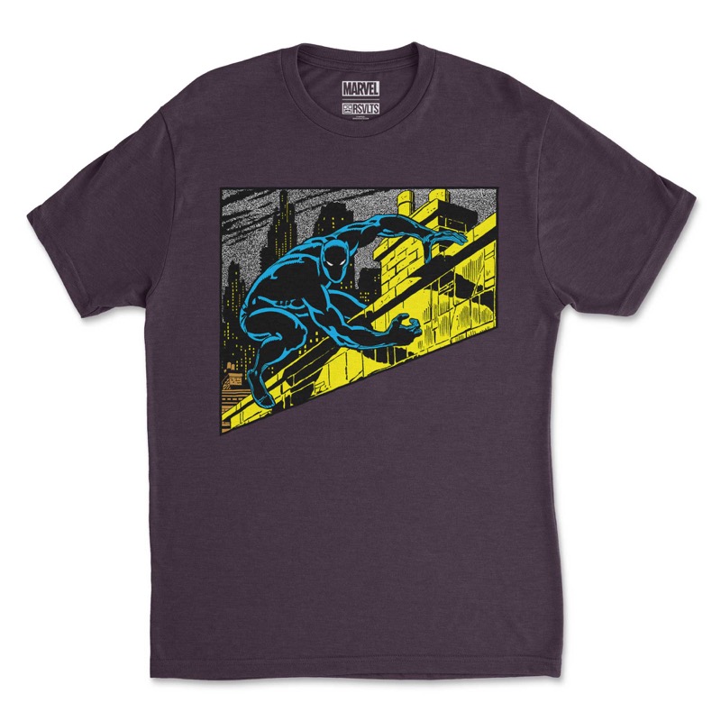 RSVLTS Save the Night Crewneck Tee in Purple — front view