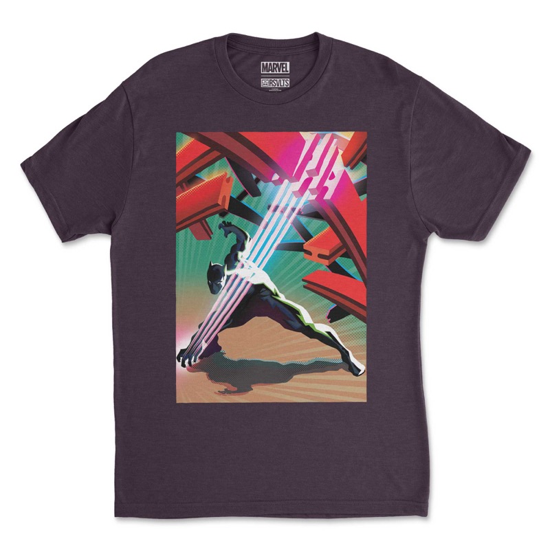 RSVLTS Cat Scratch Fever Crewneck Tee in Purple — front view