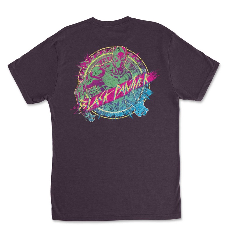 RSVLTS Wakanda Blast Crewneck Tee in Purple — front view