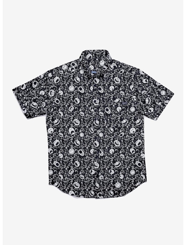 RSVLTS Pumpkin Patch (white) retail exclusive KUNUFLEX Short Sleeve Shirt in Black — front view