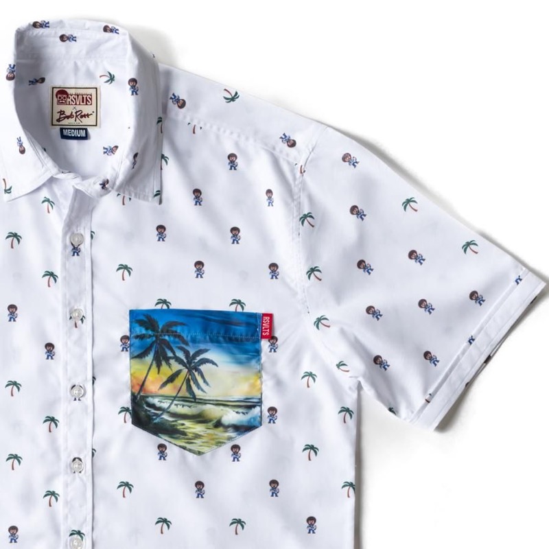 RSVLTS Happy Little Palm Trees KUNUFLEX Short Sleeve Shirt — front view