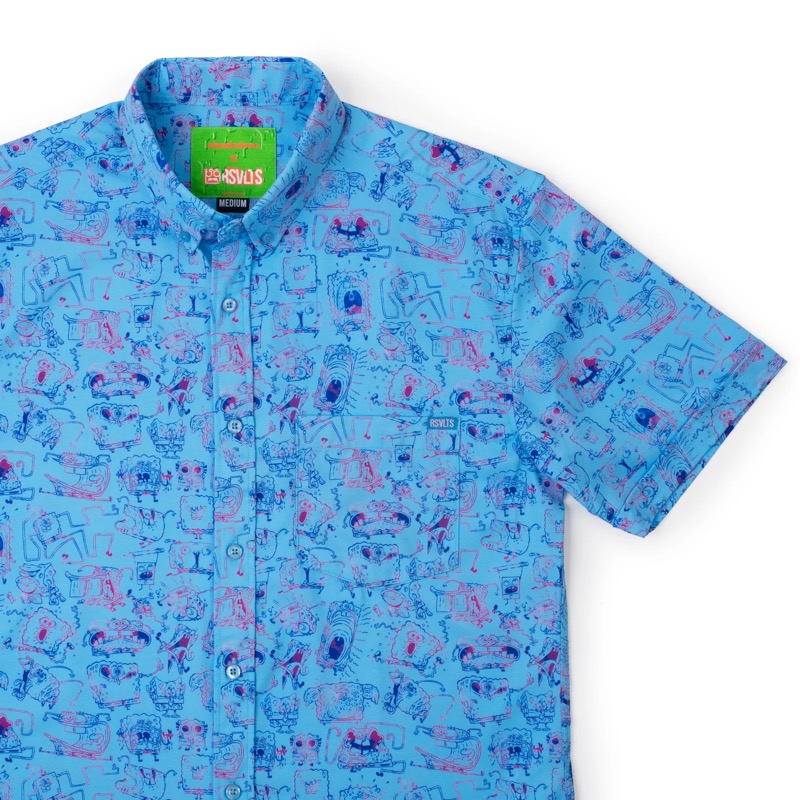 RSVLTS Different Sides of a Sponge KUNUFLEX Short Sleeve Shirt — front view
