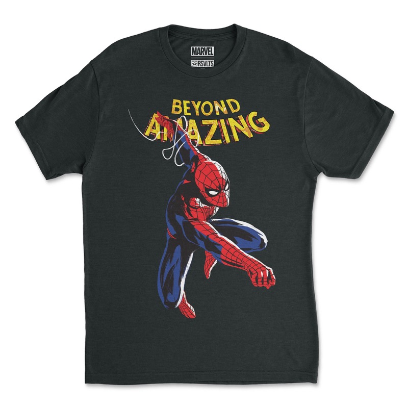 RSVLTS Swinging In Action Crewneck Tee in Black — front view