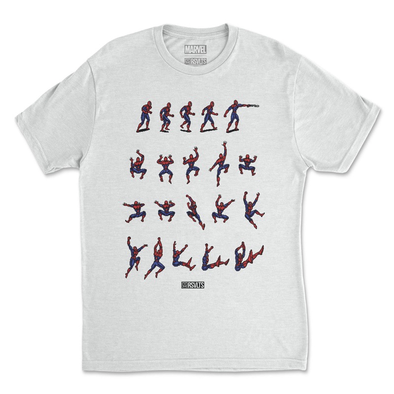 RSVLTS Retro Gaming Crewneck Tee in White — front view