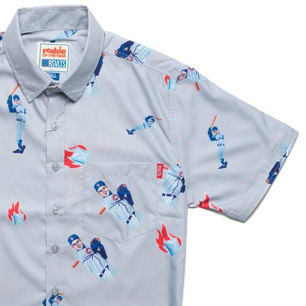RSVLTS Brickma Hot Ice – Away KUNUFLEX Short Sleeve Shirt in White — front view