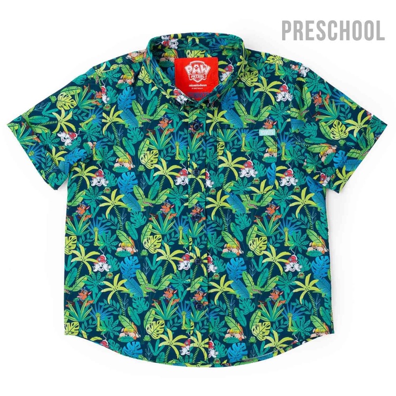 RSVLTS Jungle Jamboree KUNUFLEX Short Sleeve Shirt in Green — front view