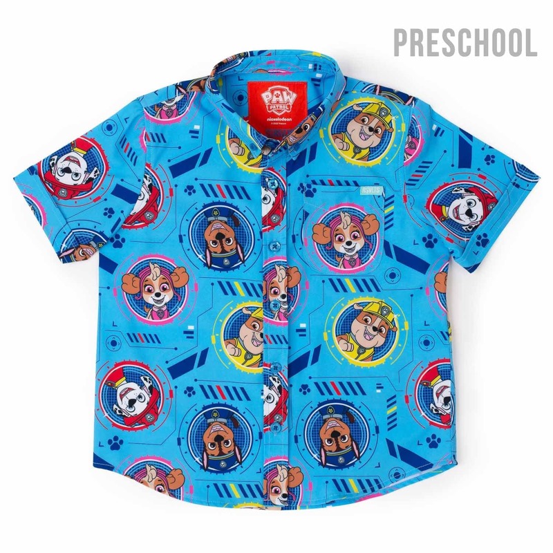 RSVLTS Ruff Rescue KUNUFLEX Short Sleeve Shirt in Blue — front view