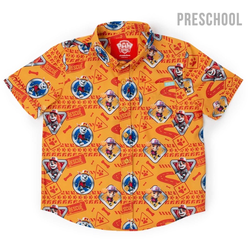RSVLTS Road Dogs KUNUFLEX Short Sleeve Shirt in Orange — front view