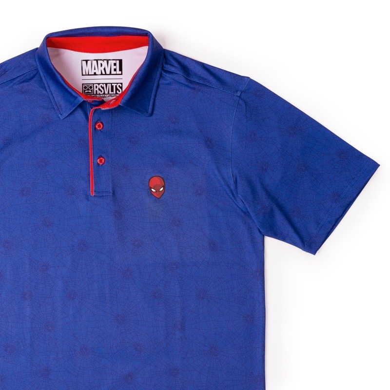 RSVLTS Spidey All-Day Polo in Blue — front view