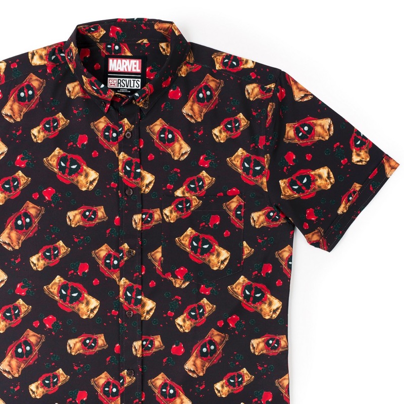 RSVLTS Maximum Chimi KUNUFLEX Short Sleeve Shirt in Black — front view