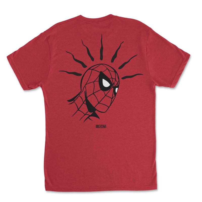 RSVLTS Spidey Sense Crewneck Tee in Red — front view