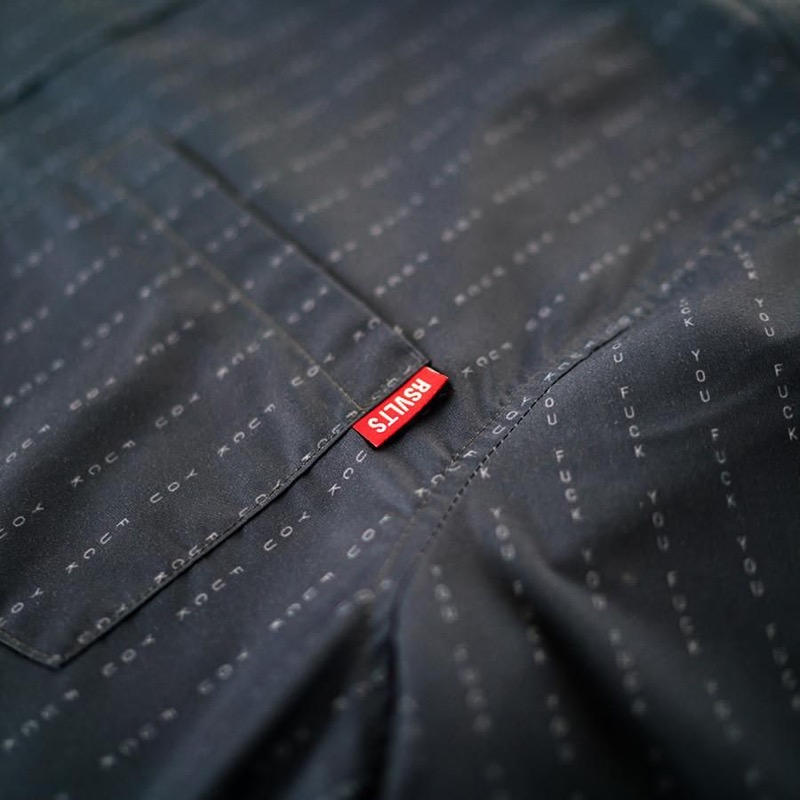 RSVLTS Fight Night KUNUFLEX Short Sleeve Shirt in Blue — detail 2