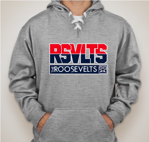 RSVLTS American Dream Team Performance Hoodie in Gray — front view