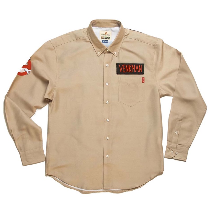 RSVLTS Who Ya Gonna Call? Long Sleeve Shirt in Brown — front view