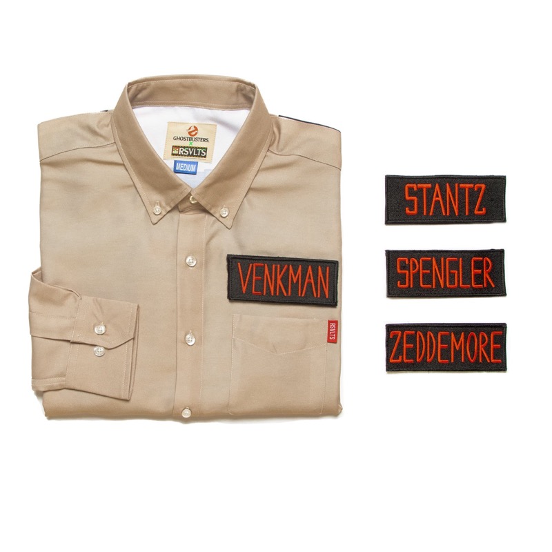RSVLTS Who Ya Gonna Call? Long Sleeve Shirt in Brown — detail 3