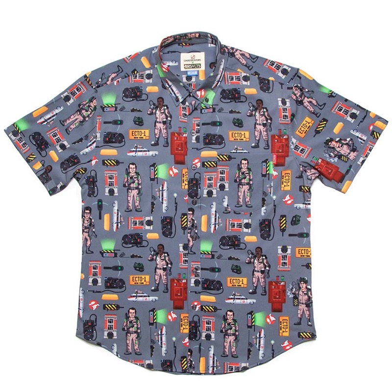 RSVLTS Ain’t Afraid KUNUFLEX Short Sleeve Shirt in Gray — front view
