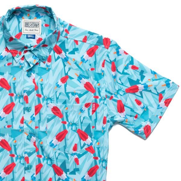 RSVLTS Gimme Liberty Or Gimme America Pops KUNUFLEX Short Sleeve Shirt — front view