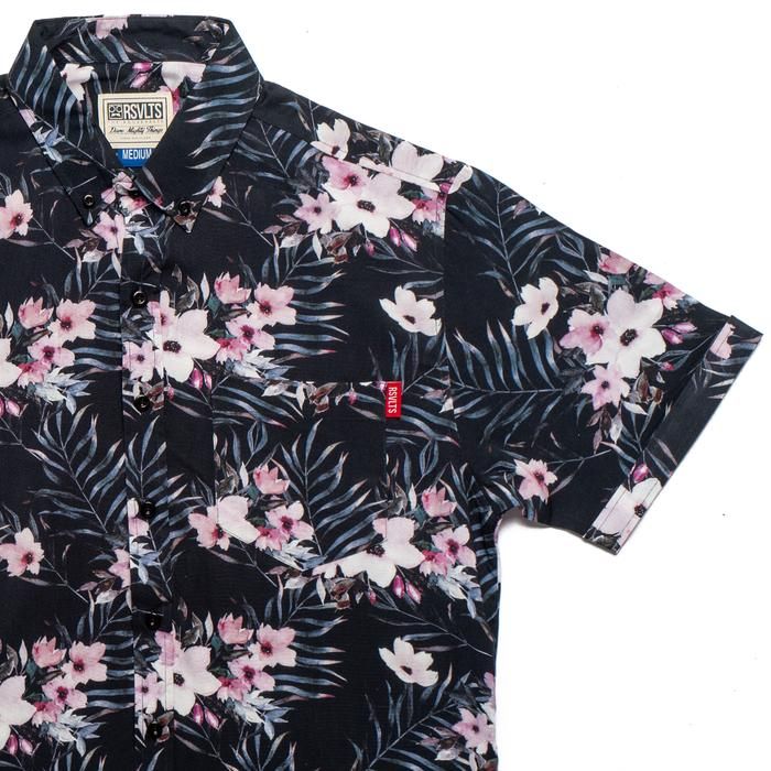 RSVLTS Grandma’s Couch v1 KUNUFLEX Short Sleeve Shirt in Black — front view
