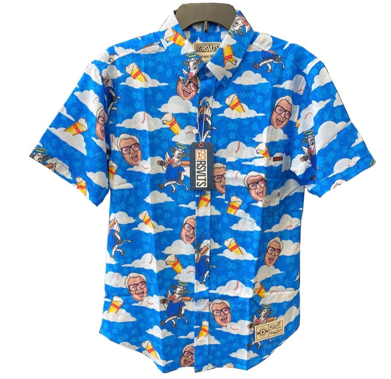 RSVLTS Holy Cow! KUNUFLEX Short Sleeve Shirt in Blue — detail 2