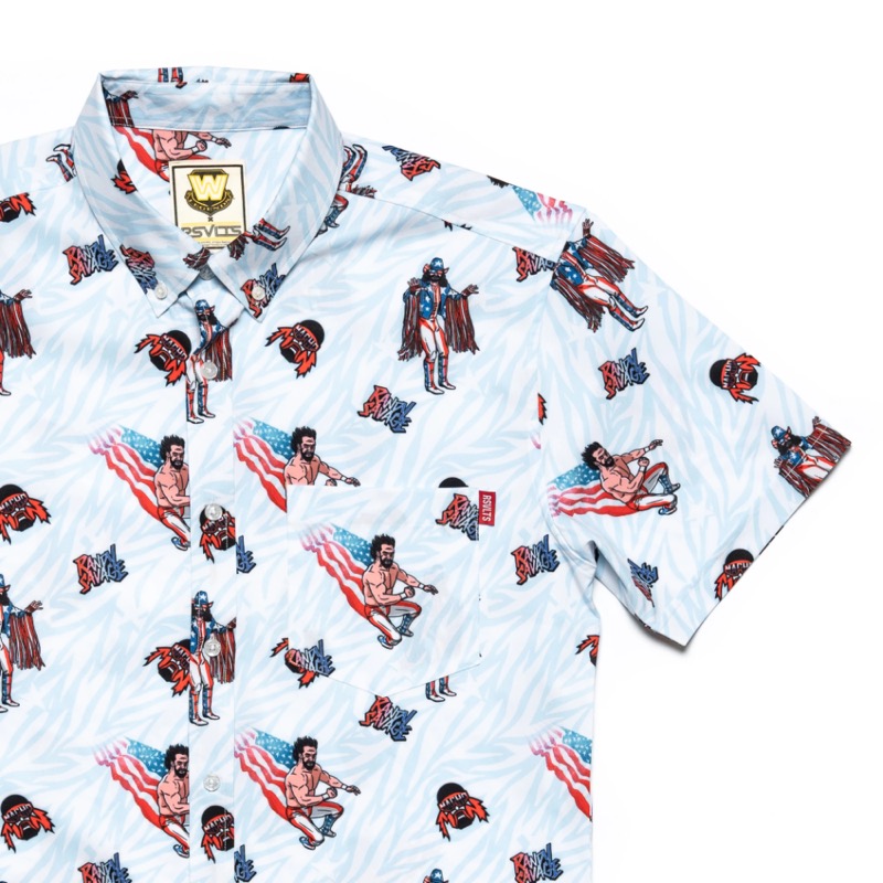 RSVLTS USA KUNUFLEX Short Sleeve Shirt in White — front view