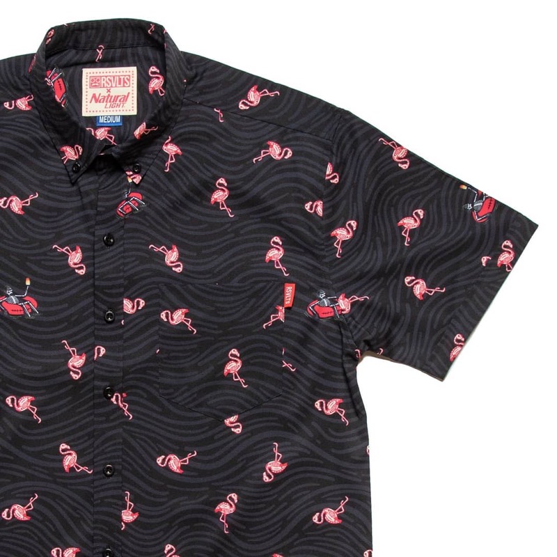 RSVLTS Naturween KUNUFLEX Short Sleeve Shirt in Black — front view