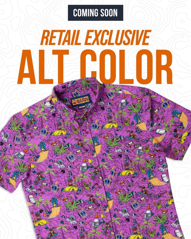 RSVLTS Lords of Slimetown retail exclusive colorway KUNUFLEX Short Sleeve Shirt in Purple — front view