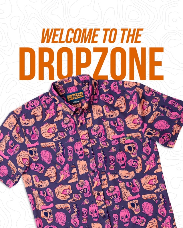 RSVLTS Ghoulsevelts KUNUFLEX Short Sleeve Shirt in Purple — front view