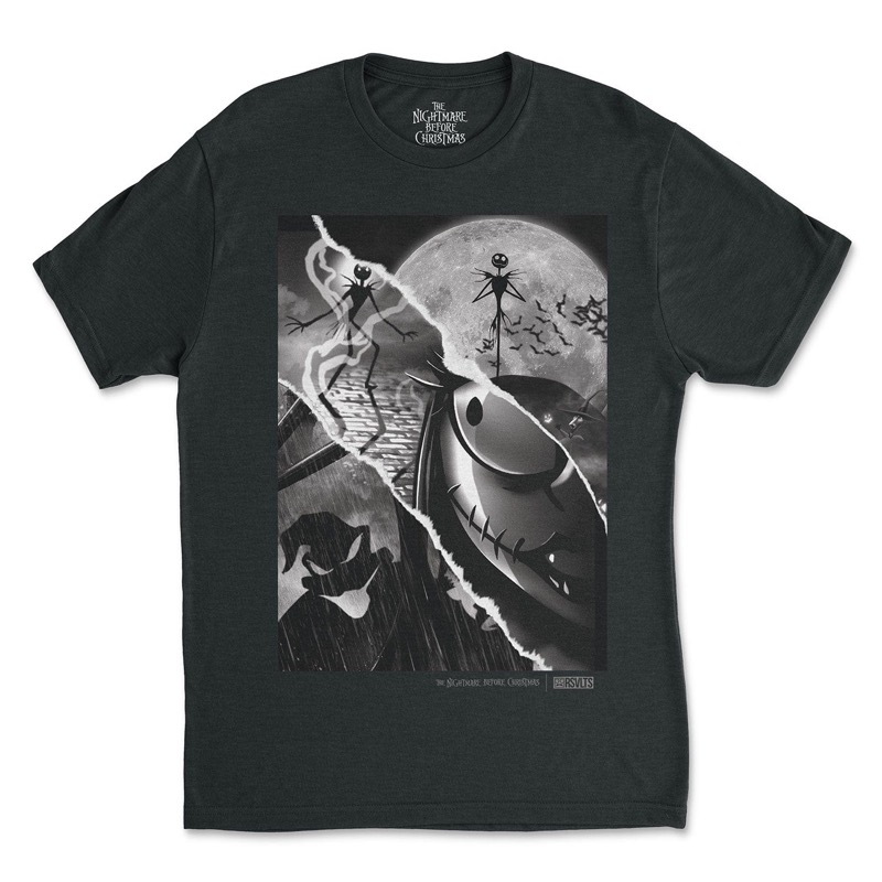 RSVLTS Shredded Crewneck Tee in Black — front view
