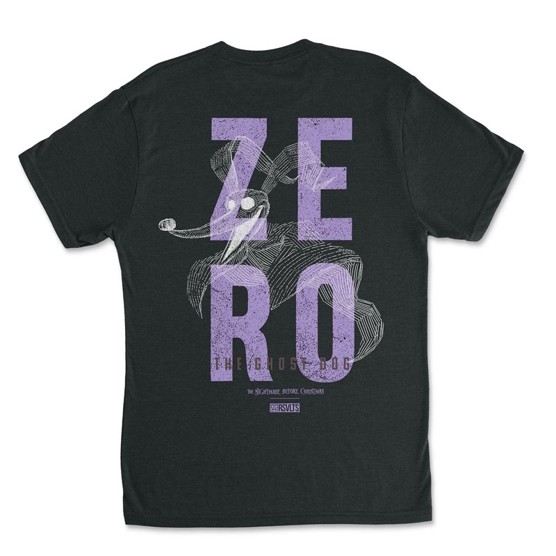 RSVLTS Zero Crewneck Tee in Black — front view