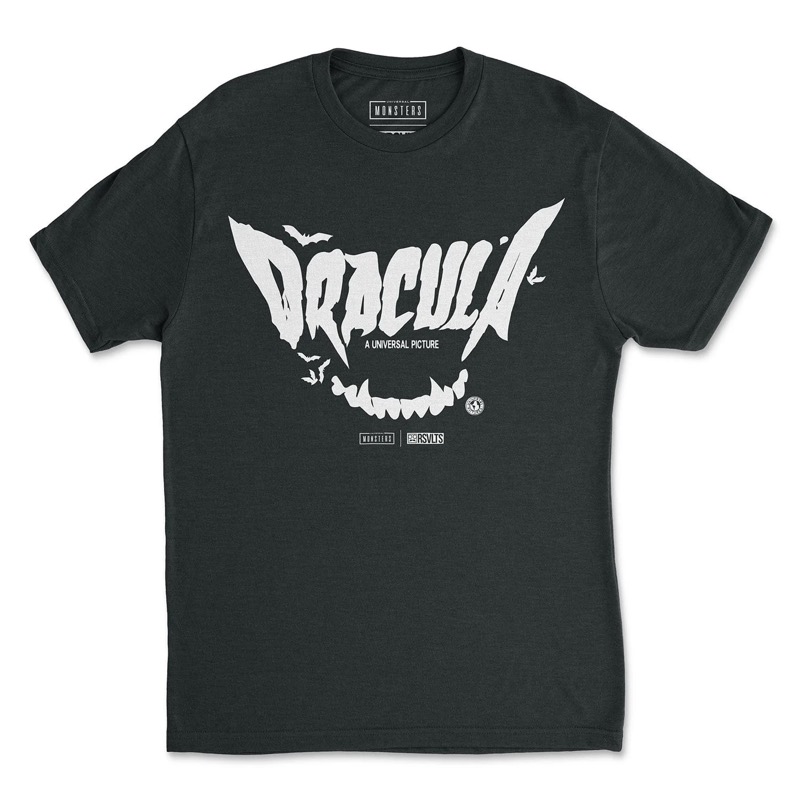 RSVLTS Dracula Crewneck Tee in Black — front view